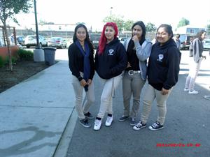 From left to right Janet Lopez, Verenizce Mejia, Yamiles Castaneda, and Sarali Tinoco. They will be trying out for softball this season.