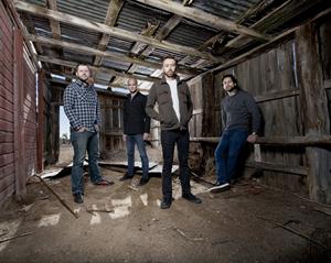 Rise Against at a photoshoot for Go Moxie.