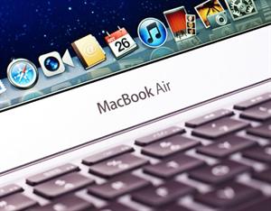 Close up on Osmans choice, the Apple MacBook Air.