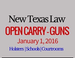 New Open Gun Carry Law in Texas