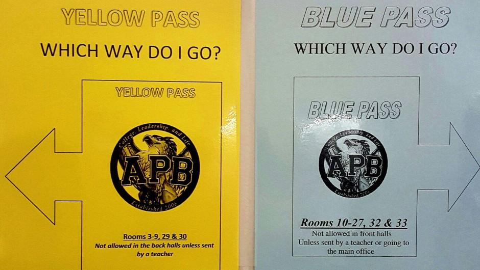 New Colored Hall Pass Policy