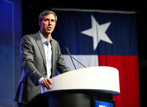 FILE - In this June 22, 2018, file photo, Beto ORourke, who is running for the U.S. Senate, speaks during the general session at the Texas Democratic Convention in Fort Worth, Texas. If Senate seats were decided by viral videos and fawning national media profiles, O’Rourke would win in a landslide. He’s gone viral defending NFL players’ right to protest during the national anthem and skateboarding. So far, O’Rourke has capitalized on the hype machine. His fundraising’s strong and he’s going on “Ellen.” But problems may lurk since voters sometimes punish candidates for too much ambition, especially if they’ve not won anything yet.  (AP Photo/Richard W. Rodriguez, File)