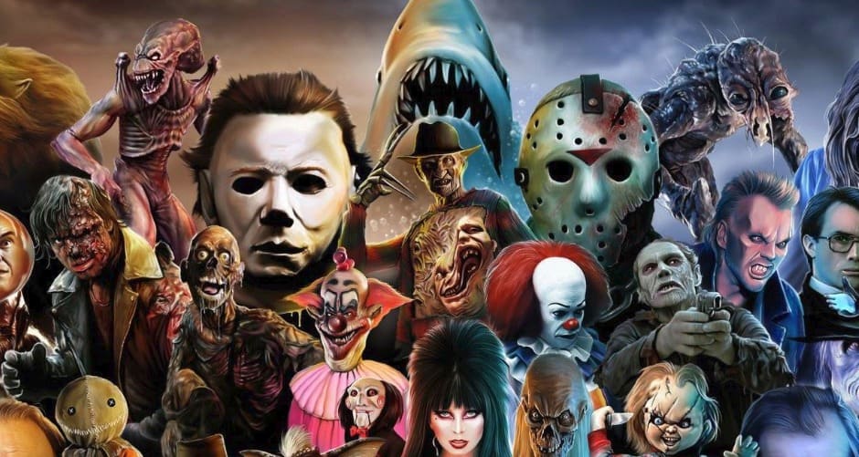 A lot of popular horror movie characters, mainly the killers, all in one photo. Source: Bing.com
