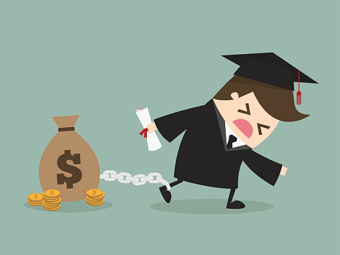 College debt can shackle students for a long time if they arent careful./Source: Istock 