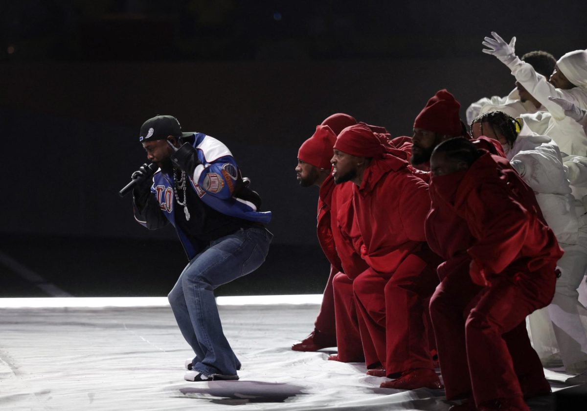 Football - NFL - Super Bowl LIX - Half-Time Show - Philadelphia Eagles v Kansas City Chiefs - Caesars Superdome, New Orleans, Louisiana, United States - February 9, 2025 Kendrick Lamar performs during the halftime show REUTERS/Mike Segar