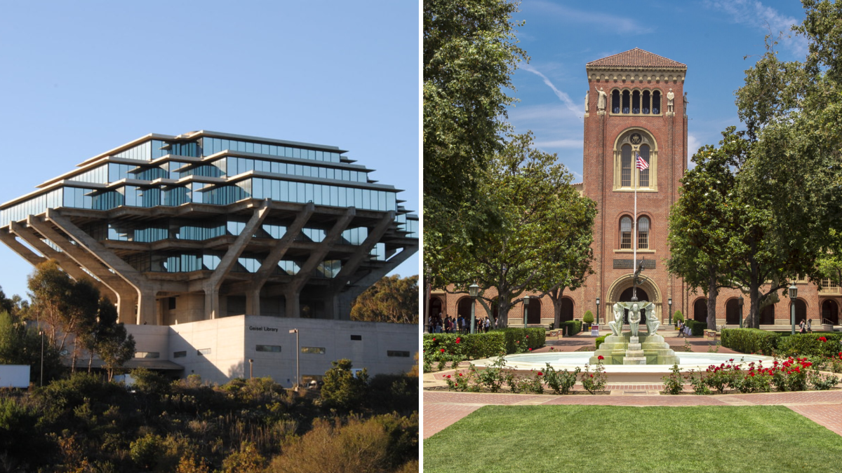 UCSD and USC side by side.